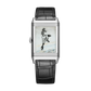 JLC - Reverso Tribute Enamel Xu Beihong Running Horse - Limited Edition - 45.6 MM x 27.4 MM - White Gold - Green Guilloché Enamel Dial - Black Leather Strap - Q39334B3