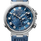 Breguet Marine White Gold 40 MM - Blue Rubber Strap - Blue Dial - 5547BB/Y2/5ZU