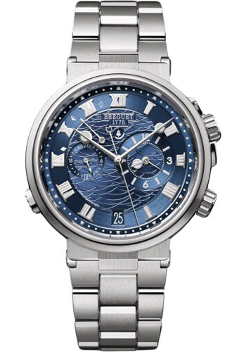 Breguet Marine Rose Titanium 40 MM - Titanium Bracelet - Blue Wave Dial -  5547BB/Y2/BZ0