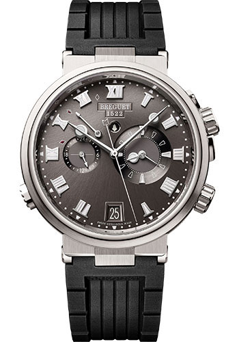 Breguet Marine Titanium 40 MM - Black Rubber Strap - Sunburst Slate Grey Dial - 5547TI/G2/5ZU