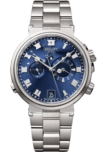 Breguet Marine Rose Titanium 40 MM - Titanium Bracelet - Blue Dial -  5547TI/Y1/TZ0