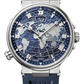 Breguet Marine Hora Mundi White Gold 43.9 MM - Blue Rubber Strap - Blue Dial -  5557BB/YS/5WV