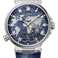 Breguet Marine Hora Mundi White Gold 43.9 MM - Blue Leather Strap - Blue Dial - 5557BB/YS/9WV