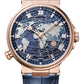 Breguet Marine Hora Mundi Rose Gold 43.9 MM - Blue Leather Strap - Blue Dial - 5557BR/YS/9WV