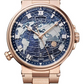 Breguet Marine Hora Mundi Rose Gold 43.9 MM - Rose Gold Bracelet - Blue Dial - 5557BR/YS/RW0