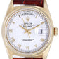 Rolex Day-Date - 36 MM - Yellow Gold - Smooth Bezel - White Roman Dial - 18208 WhR