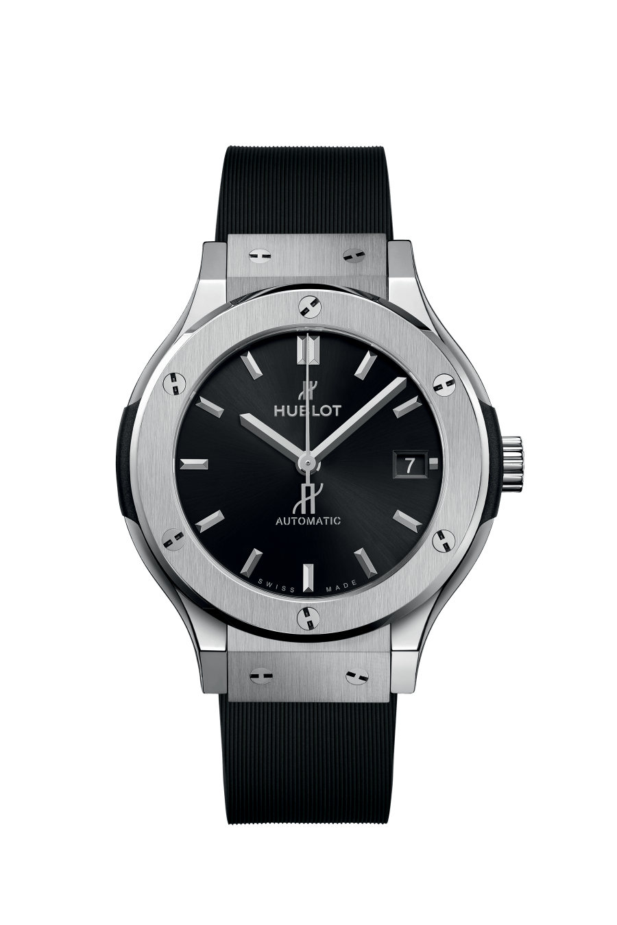 Hublot Classic Fusion Titanium 38 MM - Black Rubber Strap - Satin Black Sunrays Dial - 565.NX.1470.RX