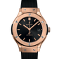 Hublot Classic Fusion King Gold 38 MM - Black Rubber Strap - Black Dial - 565.OX.1480.RX