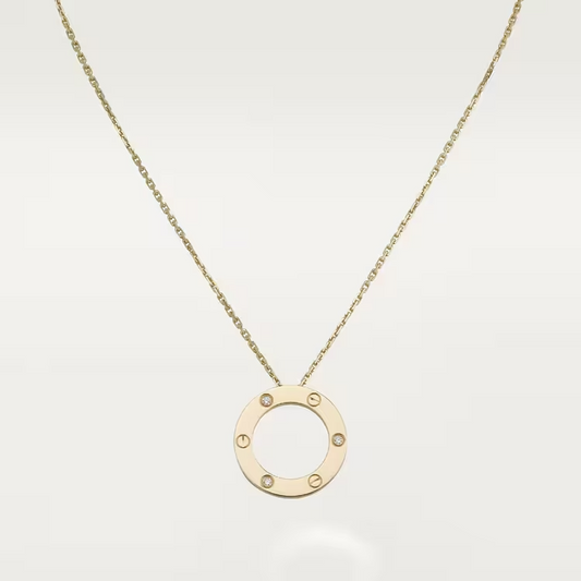 Cartier Love Necklace - Yellow Gold - Diamonds - B7014500