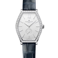 Vacheron Constantin Malte White Gold 34.4x28.4 MM - Blue Leather Strap - Diamond Bezel - Silver Dial - 81515/000G-9891