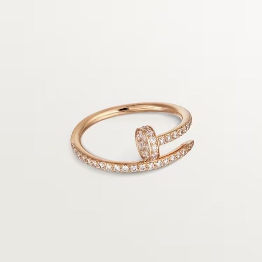 Cartier Juste Un Clou Ring - Rose Gold - Diamonds - B4231400