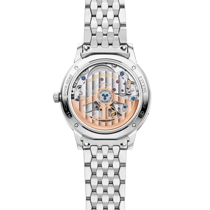 JLC - Rendez-Vous Classic Moon - 34 MM - Stainless Steel - Silvered-Gray Guilloché Diamond Dial - Diamond-Set Bezel - Stainless Steel Strap - Q3578131