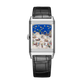 JLC - Reverso Tribute Siyavush Plays Polo - Limited Edition - 45.6 MM x 27.4 MM - White Gold - Midnight Blue Guilloché Enamel Dial - Black Leather Strap - Q39334S1