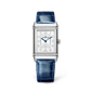 JLC - Reverso Classic Duetto - 40 MM x 24.4 MM - Stainless Steel - Silvered-Gray/Blue Dial - Diamond-Set Case - Blue Leather Strap - Q2578480