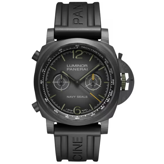 Panerai Luminor Chrono Carbotech Titanium 44 MM - Caoutchouc Black Strap - Black Dial - PAM01419