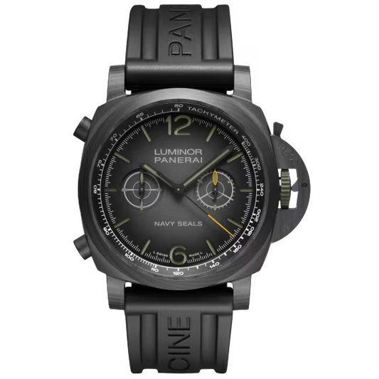 Panerai Luminor Chrono Carbotech Titanium 44 MM - Caoutchouc Black Strap - Black Dial - PAM01419