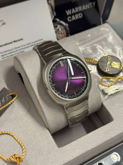 H. Moser & Cie Streamliner Centre Seconds Stainless Steel 40 MM - Purple Haze Dial - 6201-1201