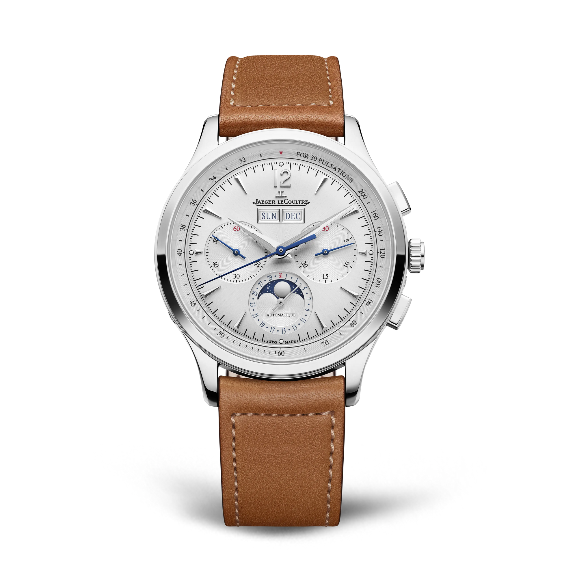JLC - Master Control Chronograph Calendar - 40 MM - Stainless Steel - Silvered-Gray Dial - Stainless Steel Bracelet - Q4138130
