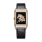 JLC - Reverso Tribute Enamel Horse - Limited Edition - 45.6 MM x 27.4 MM - Pink Gold - Black Enamel Dial - Black Leather Strap - Q39324D3