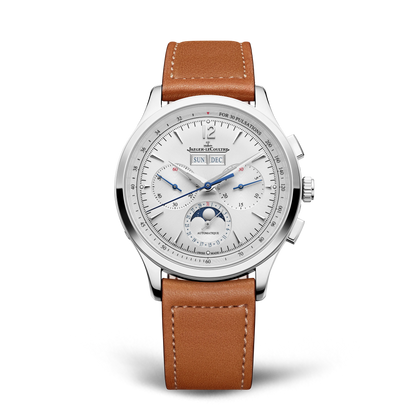 JLC - Master Control Chronograph Calendar - 40 MM - Stainless Steel - Gray Dial - Brown Leather Strap - Q4138431