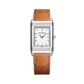 JLC - Reverso Tribute Monoface - 40.1 MM x 24.4 MM - Stainless Steel - Silvered-Gray Dial - Brown Leather Strap - Q7168420