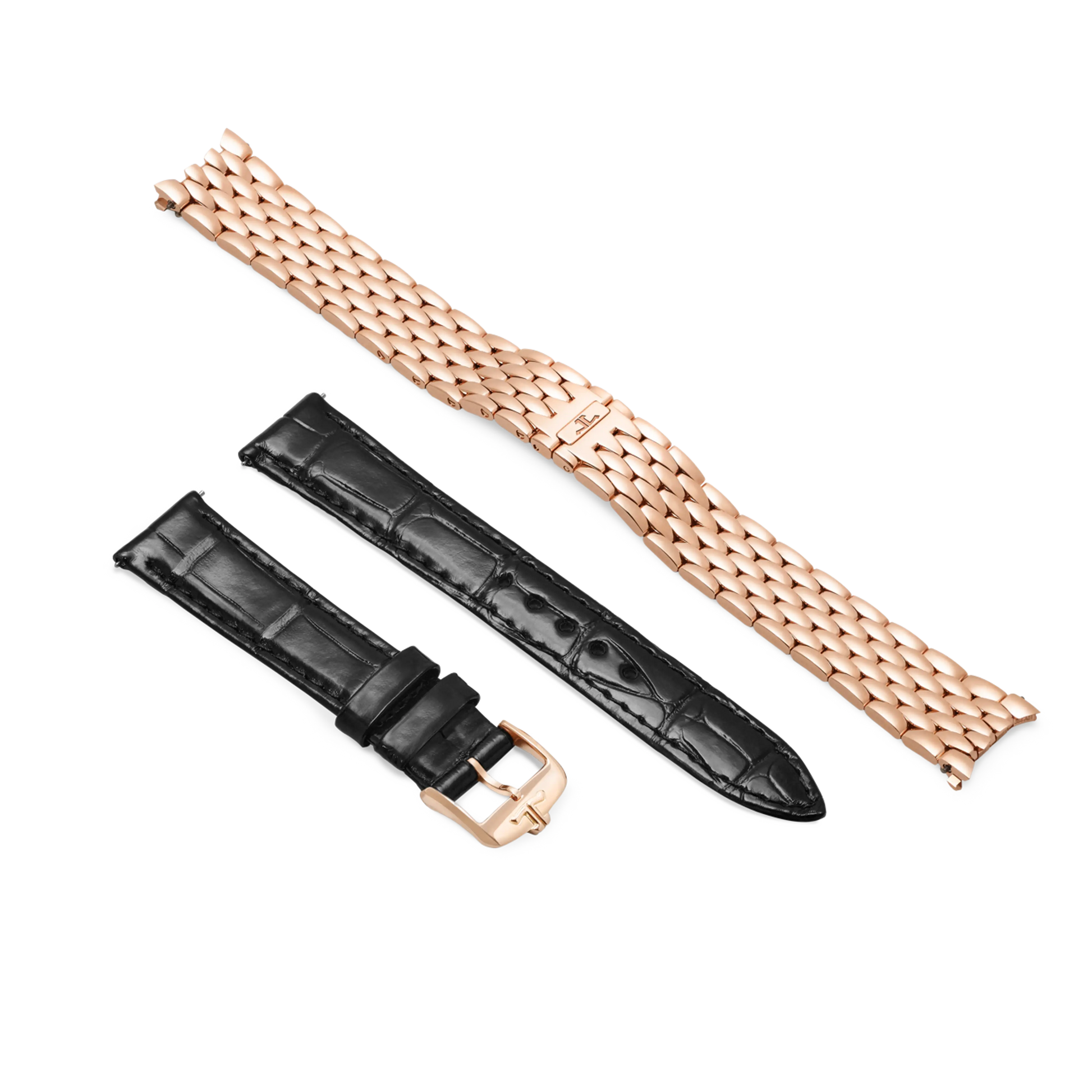 JLC - Rendez-Vous Classic Moon - 34 MM - Pink Gold - Silvered-Gray Guilloché Diamond Dial - Diamond-Set Bezel - Pink Gold Bracelet - Q3572131