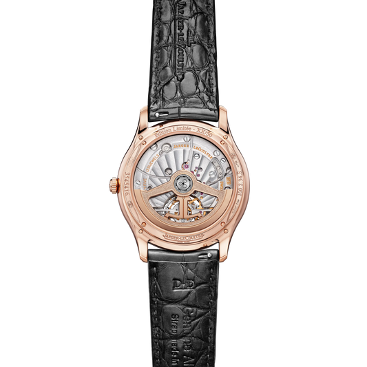 JLC - Master Ultra Thin Tourbillon Enamel - Limited Edition - 40 MM - Pìnk Gold - Anthracite Gray Guilloché Dial - Black Leather Strap - Q13224E2