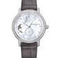 Vacheron Constantin Traditionnelle White Gold 36 MM - Black Leather Strap - Diamond Bezel - White Mother-of-Pearl Dial - 83570/000G-9916