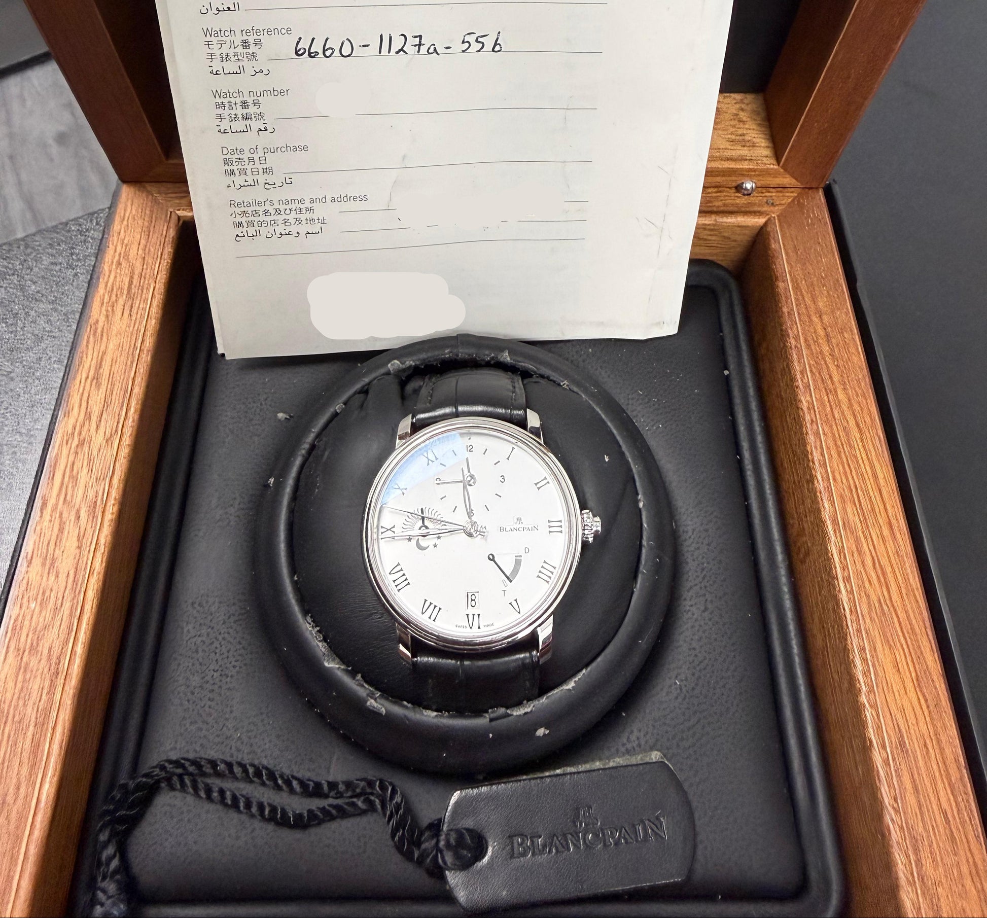 Blancpain - Villeret Demi-Fuseau Horaire - 40 MM - Steel Case - White Dial - 6660 1127A 55B