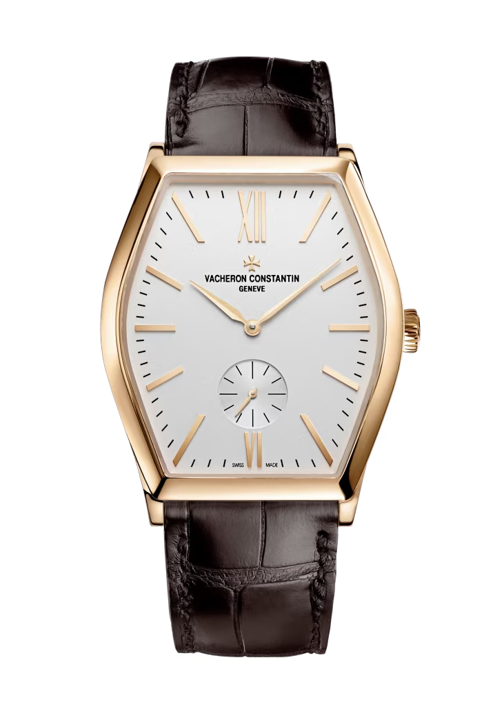 Vacheron Constantin Malte Pink Gold 42 x 36.7 MM - Brown Leather Strap - White Dial - 82230/000R-9963