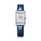 JLC - Reverso Classic Duetto - 34.2 MM x 21 MM - Stainless Steel - Silvered-Gray/Blue Dial - Blue Leather Strap - Q2668443