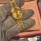 Rolex Datejust - 26 MM - Yellow Gold - President Bracelet - Fluted Bezel - Champagne Diamond Dial - 68178 chdp