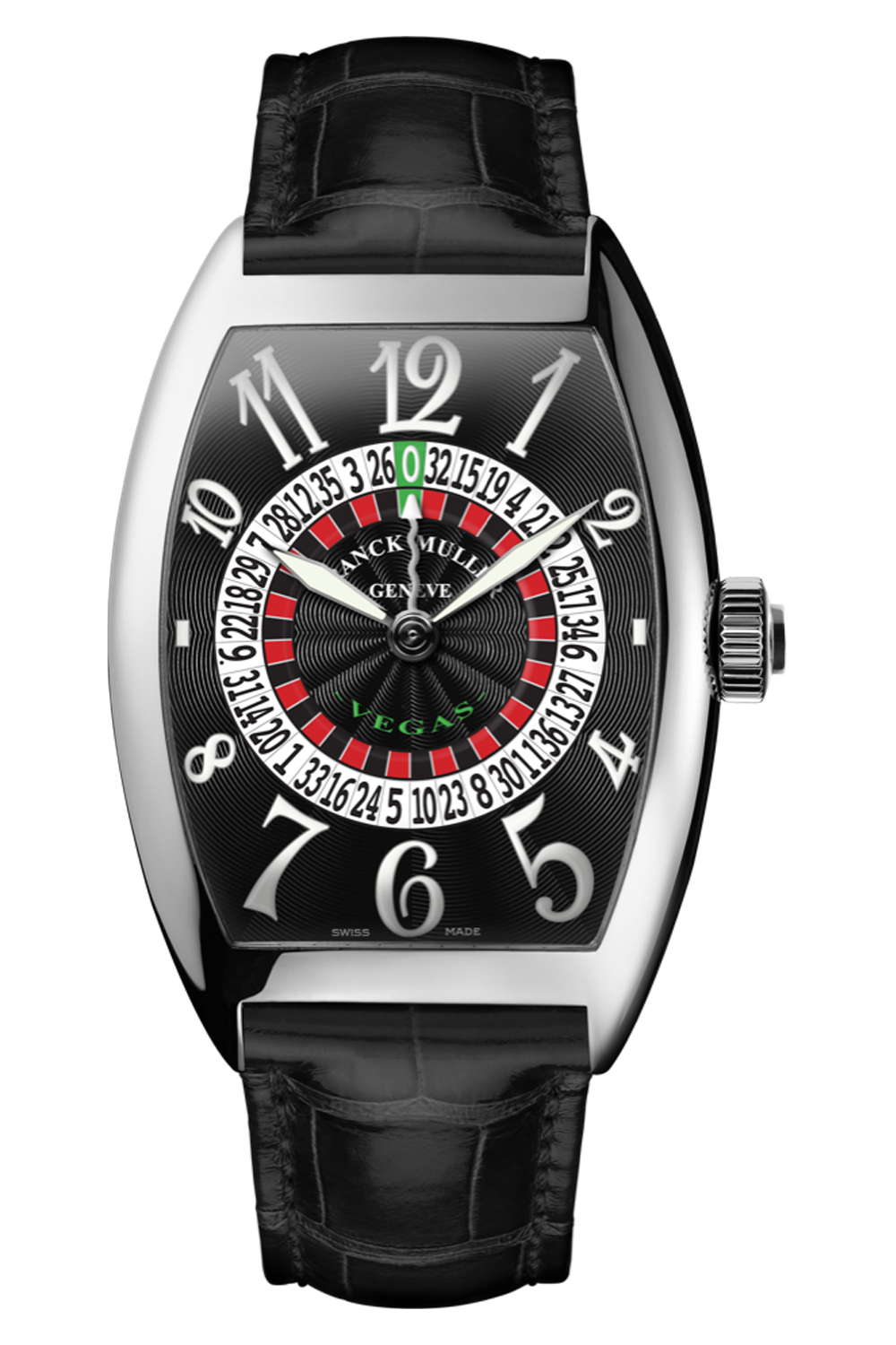 Franck Muller Cintrée Curvex Vegas Ace - 47 MM - Steel - Black Arabic Dial - 6850VEGASWGB