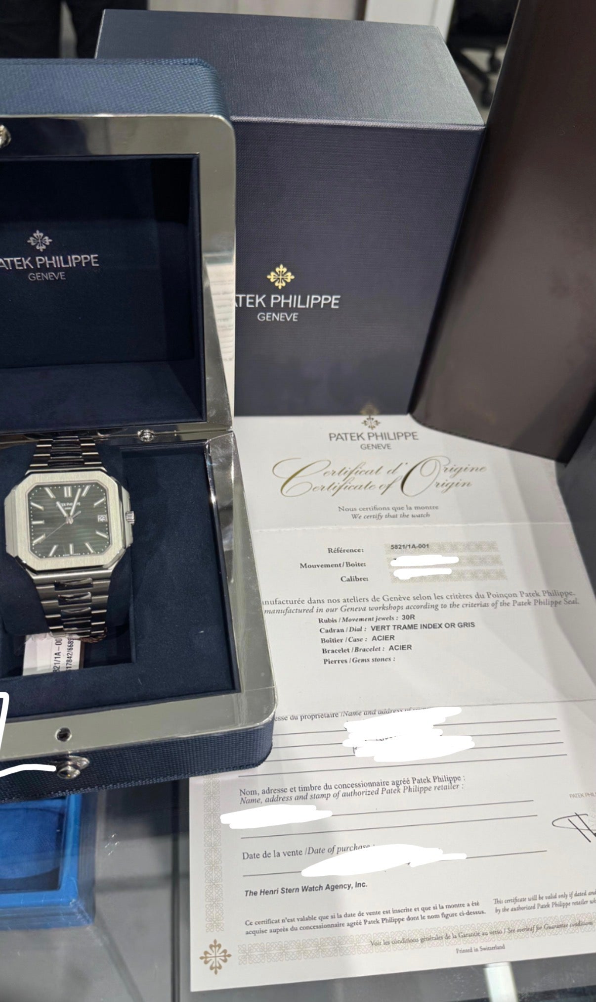 Patek Philippe Cubitus - 45 MM - Steel - Green Dial - 5821/1A-001