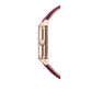 JLC - Reverso One Duetto - 40.1 MM x 20 MM - Pink Gold - Silvered-Gray/Burgundy Dial - Diamond-Set Case - Burgundy Leather Strap - Q334256J