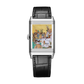 JLC - Reverso Tribute Faridun Tests His Sons - Limited Edition - 45.6 MM x 27.4 MM - White Gold - Blue Guilloché Enamel Dial - Black Leather Strap - Q39334S2