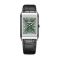 JLC - Reverso Tribute Enamel Xu Beihong Running Horse - Limited Edition - 45.6 MM x 27.4 MM - White Gold - Green Guilloché Enamel Dial - Black Leather Strap - Q39334B3