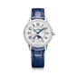 JLC - Rendez-Vous Classic Moon - 34 MM - Stainless Steel - Silvered-Gray Guilloché Diamond Dial - Diamond-Set Bezel - Blue Leather Strap - Q3578431