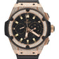 Hublot King Power Unico - Rose Gold - 46 MM - Black Rubber Strap - Diamond Bezel - Black Dial - 709.OX.1780.RX.1704
