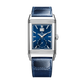 JLC - Reverso Tribute Geographic - 49.4 MM x 29.9 MM - Stainless Steel - Blue Dial - Blue Leather/Canvas Strap - Q714845J