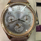 Patek Philippe Grand Complications - 35 MM - Rose Gold - Silver Dial - Alligator Leather Strap - 7140R-001