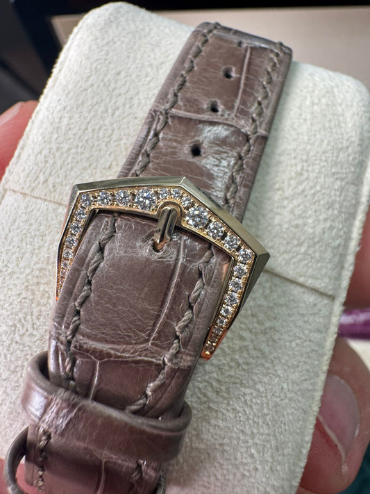 Patek Philippe Grand Complications - 35 MM - Rose Gold - Silver Dial - Alligator Leather Strap - 7140R-001