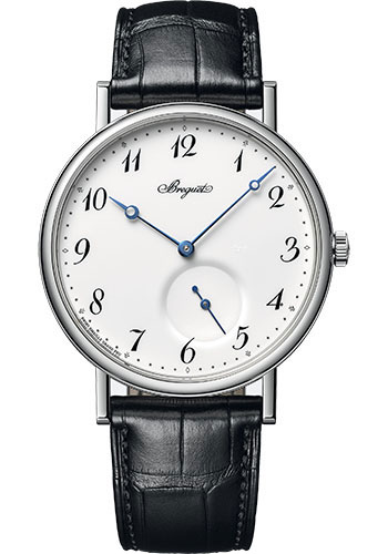 Breguet Classique White Gold 40 MM - Black Leather Strap - White Dial -  7147BB/29/9WU