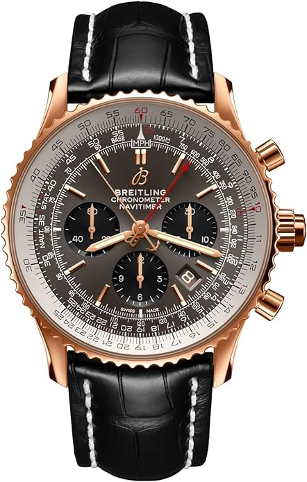 Breitling Navitimer B03 Chronograph Rattrapante 45 MM - Alligator leather strap - Anthracite dial - RB0311E61F1P1