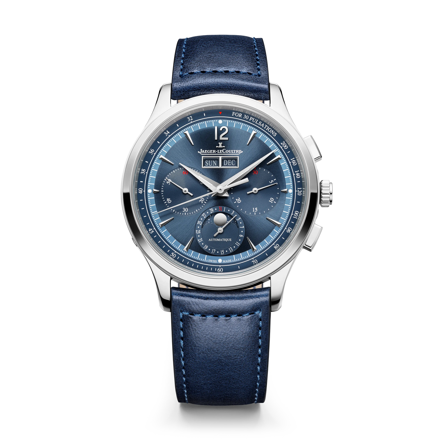 JLC - Master Control Chronograph Calendar - 40 MM - Stainless Steel - Blue Dial - Stainless Steel Bracelet - Q4138180