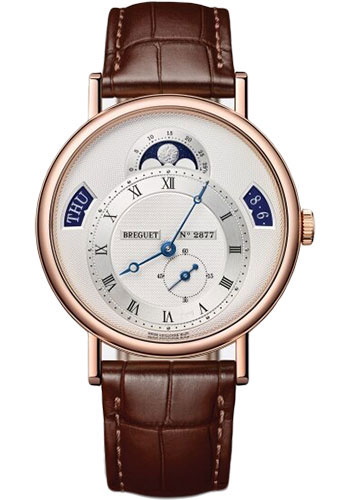 Breguet Classique Rose Gold 39 MM - Brown Leather Strap - Gold Dial -  7337BR/12/9VU