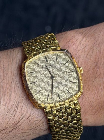 Vacheron Constantin Classic Vintage - 32 MM - 18K Yellow Gold - Basket-Weave Gold Dial - Gold Bracelet - 7391