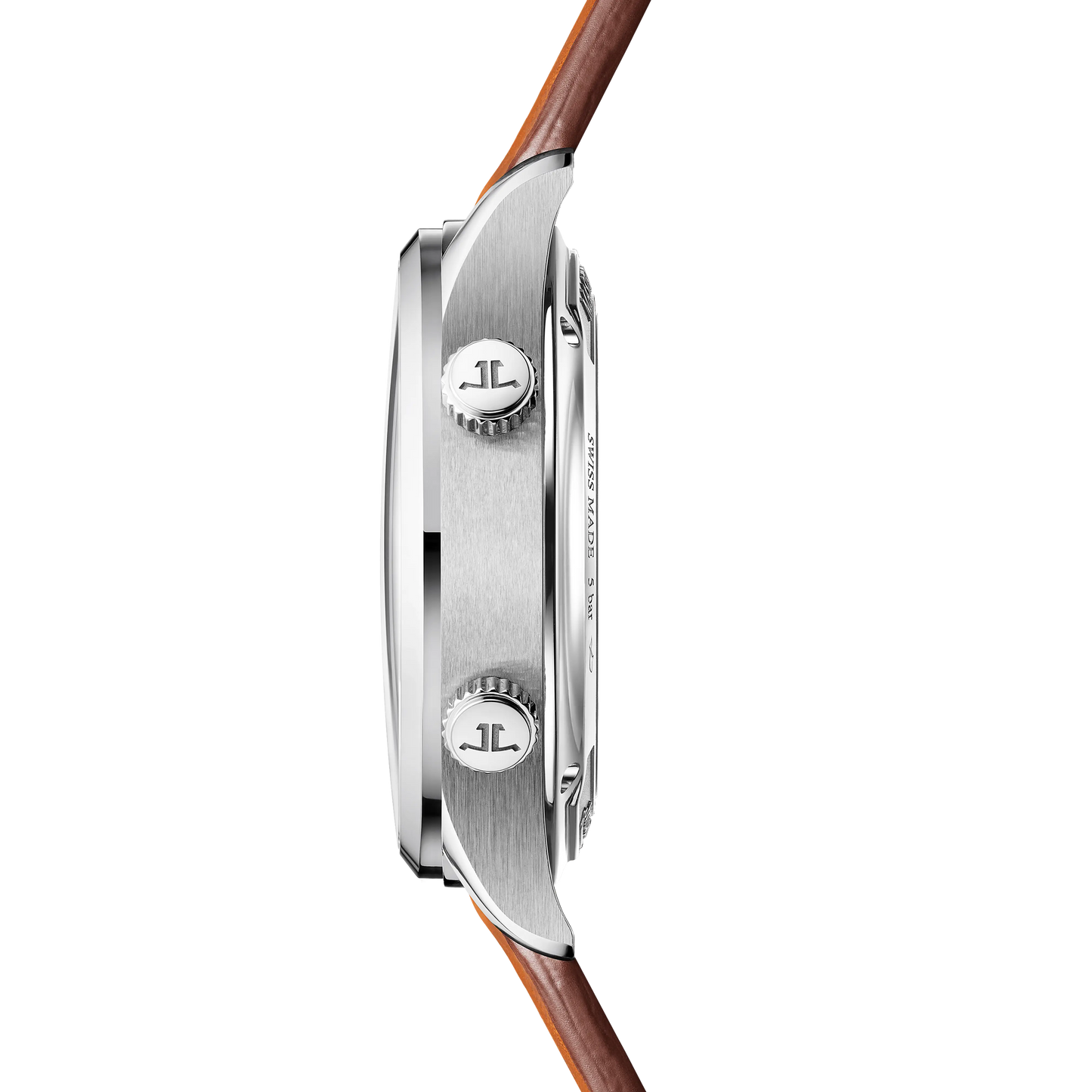 JLC - Master Control Memovox - 40 MM - Stainless Steel - Silvered-Gray Dial - Brown Leather Strap - Q411843J