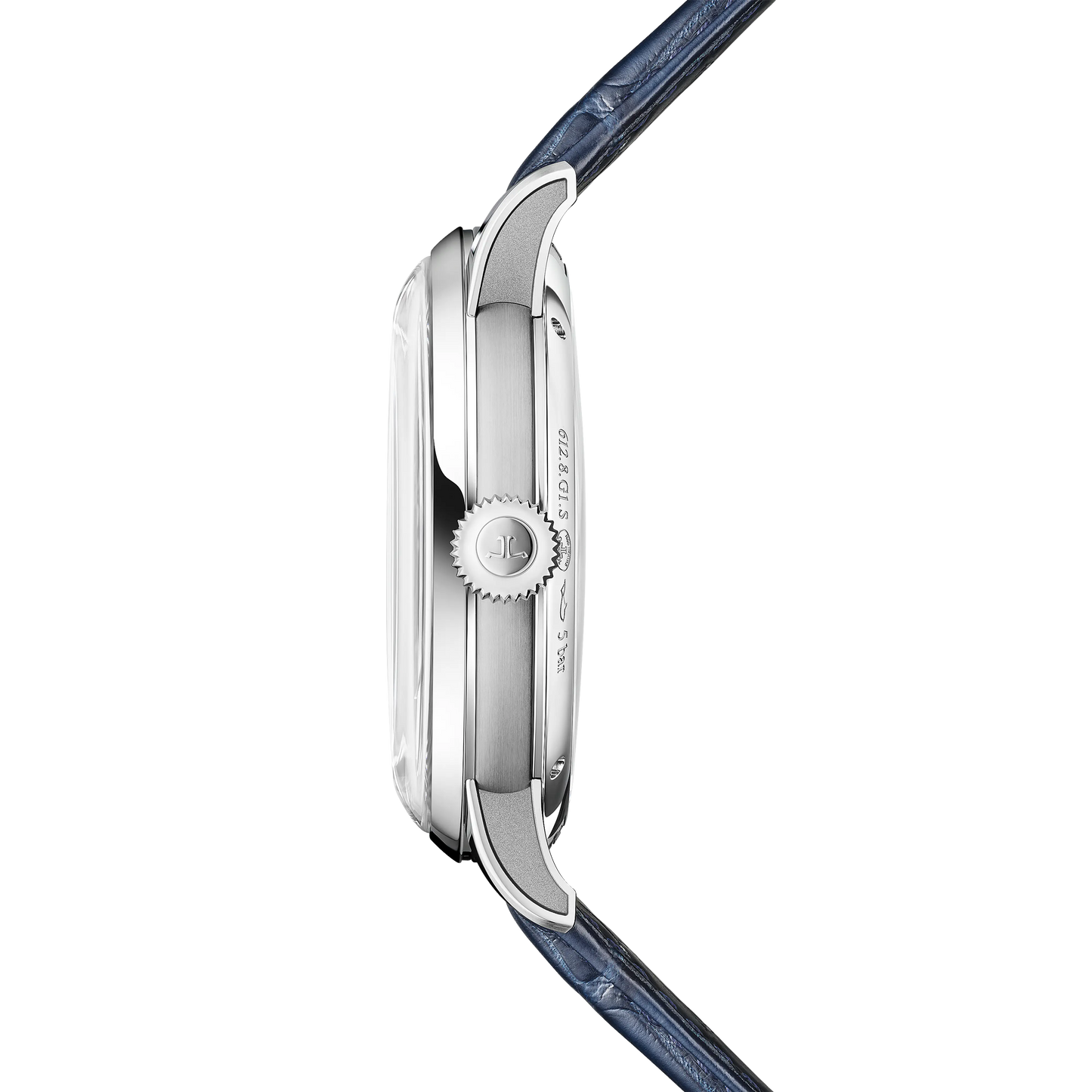 JLC - Duometre Quantieme Lunaire - 42.5 MM - Stainless Steel - Blue Dial - Blue Leather Strap - Q604848J