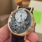 Breguet Tradition; Quantième Rétrograde Rose Gold 40 MM - Brown Leather Strap - Silver Dial - 7597BR/G1/9WU